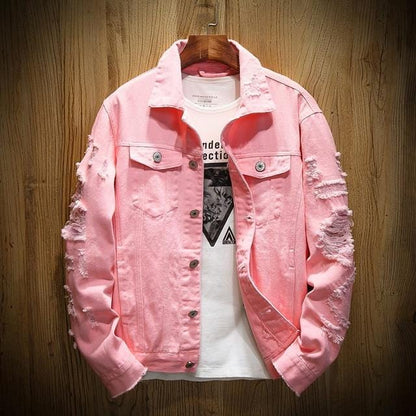 Mens Ripped Denim Jacket