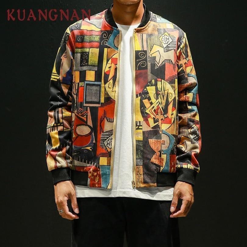 Mens Floral Bomber Jacket