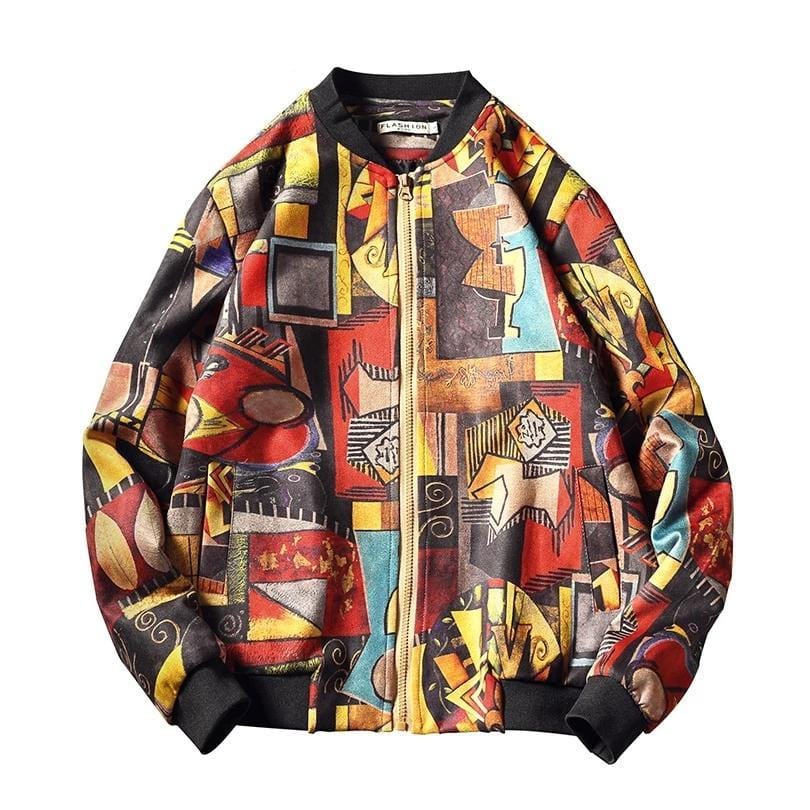 Mens Floral Bomber Jacket