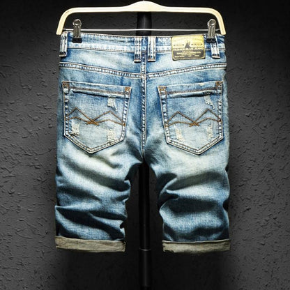 Mens Ripped Jean Short