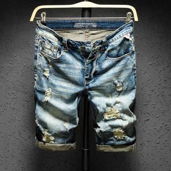 Mens Ripped Jean Short