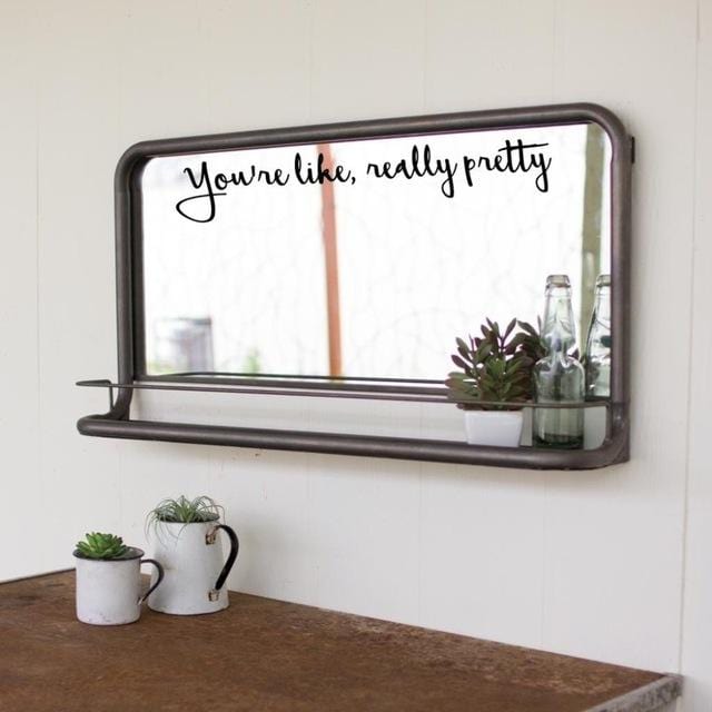 Motivational Wall Sticker On Mirror