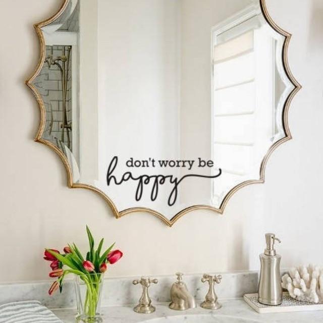 Motivational Wall Sticker On Mirror