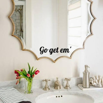 Motivational Wall Sticker On Mirror