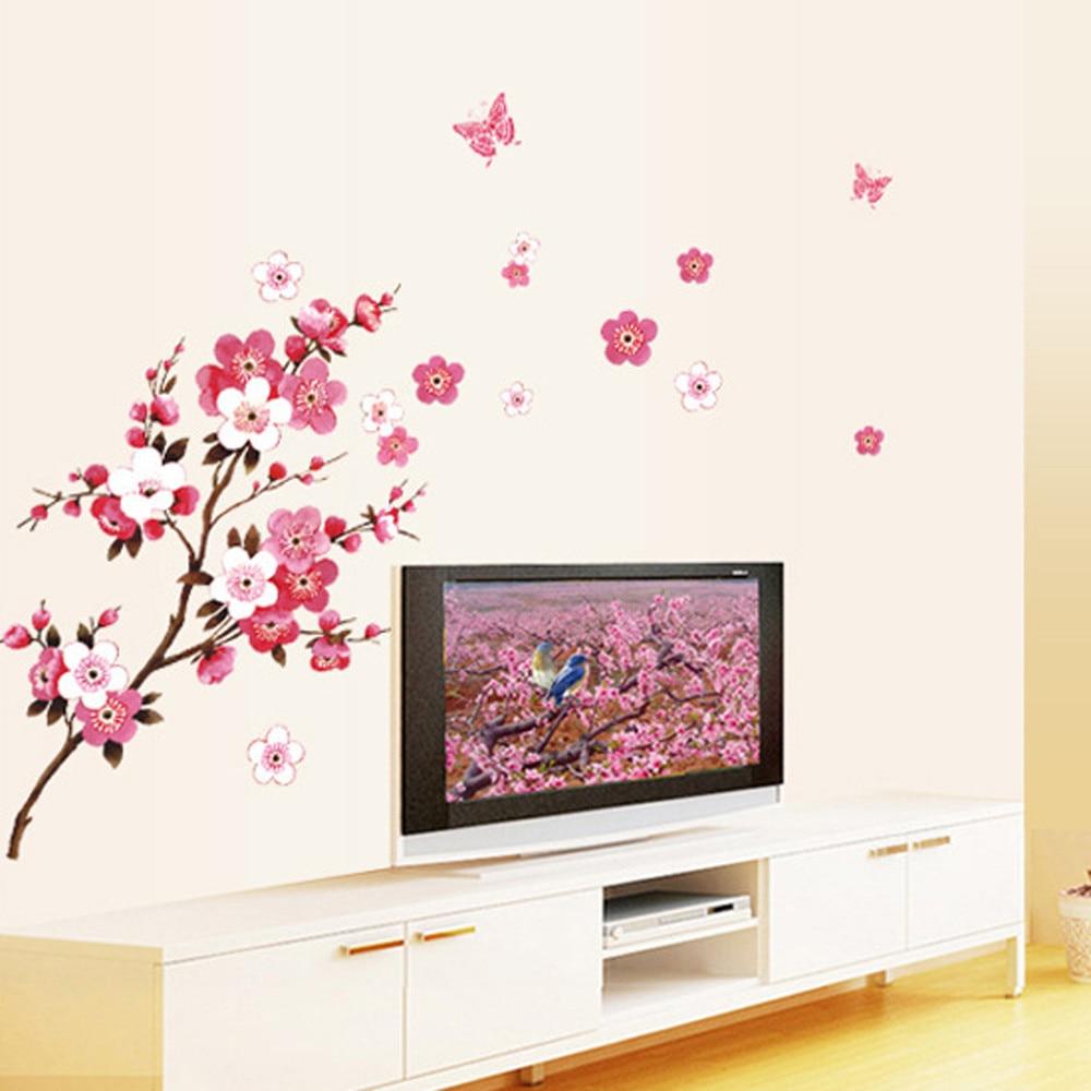 3D Pink Tree Wall Stickers