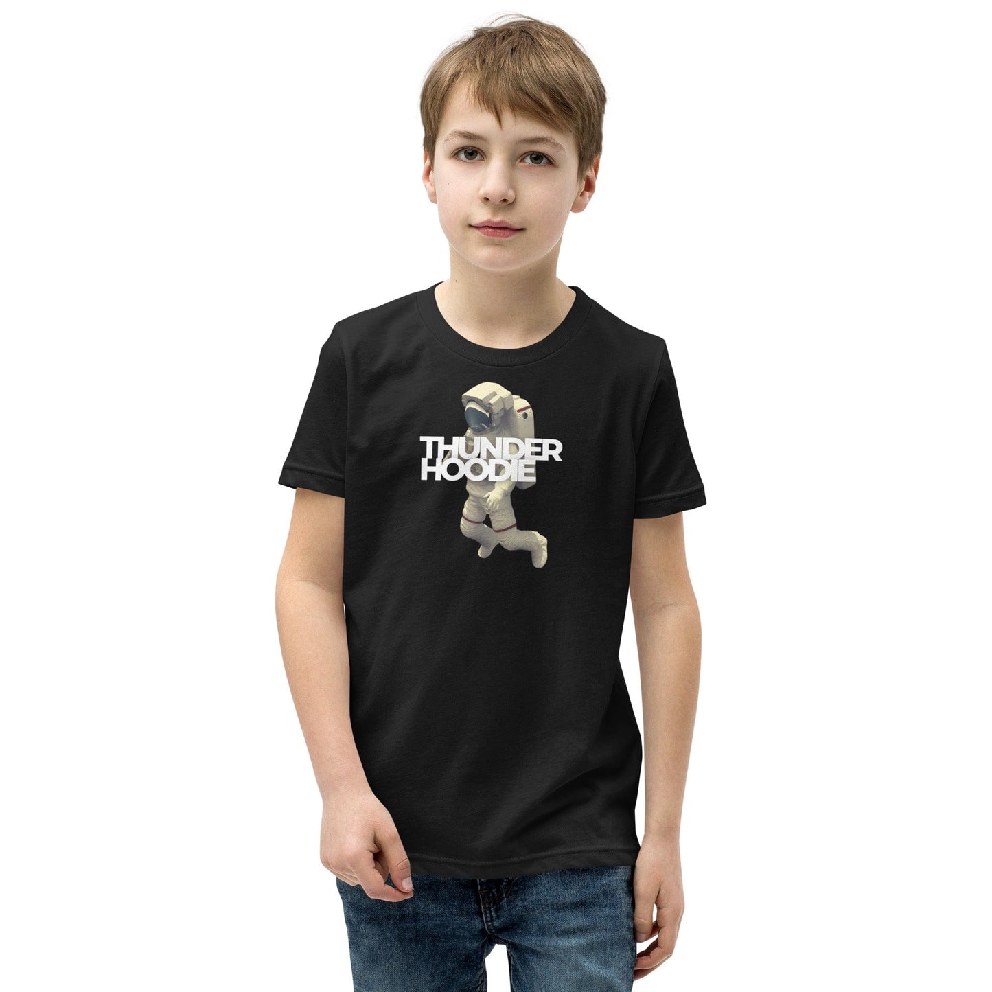 Kids Astronautist Siah T-Shirt