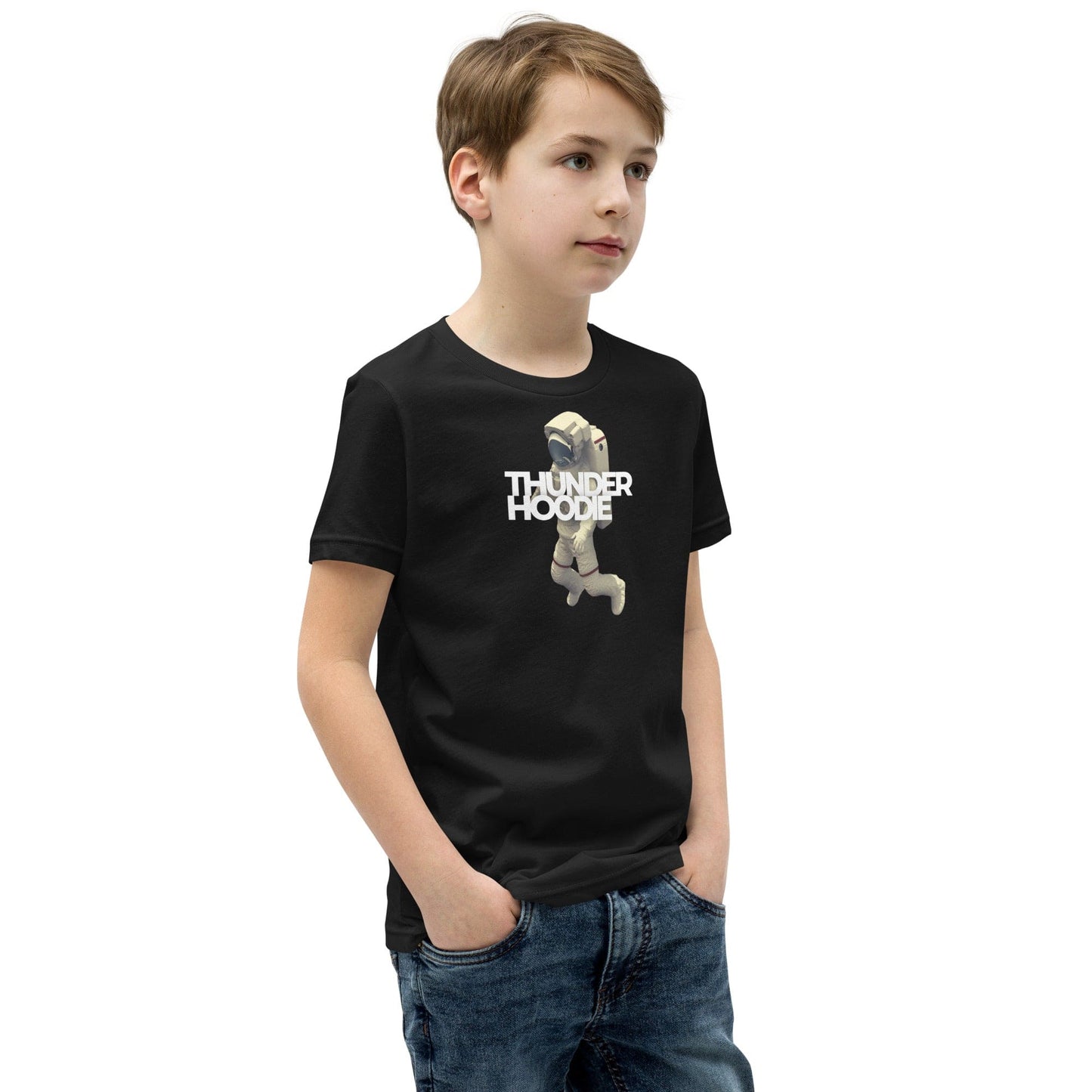 Kids Astronautist Siah T-Shirt